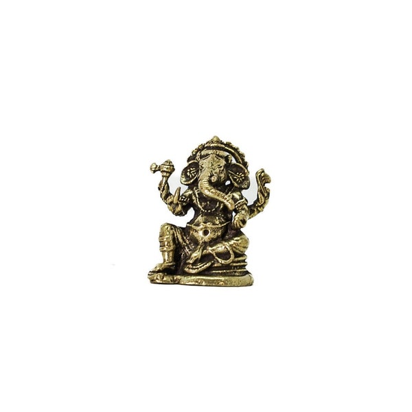 Statue de Ganesh, dieux hindou, statue en bronze, fabriqué à la main 3 cm.