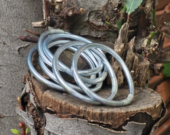 Bracciale buddista in argento, bracciale rigido, braccialetto portafortuna, flessibile e impermeabile.