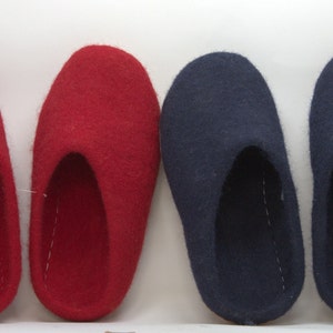 slippers/slippers/felt, handmade with New Zealand wool, merino wool, leather sole, anti bacterial image 9