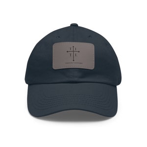 TITLdesigns (Trust in the Lord) Cross Logo - Dad Hat with Leather Patch (Rectangle) Christian apparel - Everyday Faith Wear