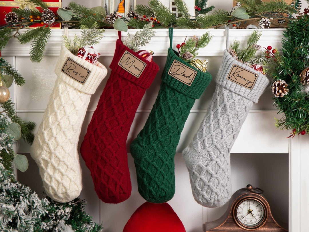 Christmas Stockings With Names 2023 Family Christmas Socks Etsy