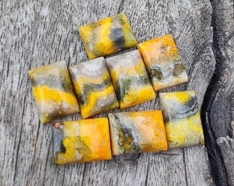 AAA+ Quality Natural Bumble Bee Jasper Rectangle Shape Cabochon Flat Back Calibrated Wholesale Gemstones, All Sizes Available