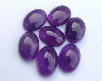 Natural Amethyst Cabochon: AAA+ Oval Gemstone, All Sizes