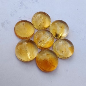 Natürliche Citrin runde Form Cabochon flache Rückseite kalibriert AAA + Qualität Großhandel Edelsteine, benutzerdefinierte Größen erhältlich