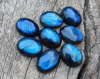 Natural Labradorite Oval Shape Cabochon Flat Back Calibrated AAA+ Quality Wholesale Gemstones, All Sizes Available