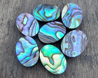 AAA+ Quality Natural Abalone Shell Oval Shape Cabochon Flat Back Calibrated Wholesale Gemstones, All Sizes Available