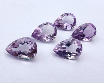 AAA+ Quality Natural Amethyst Teardrop Shape Faceted Cut Calibrated Wholesale Pear Shape Gemstones, All Sizes Available