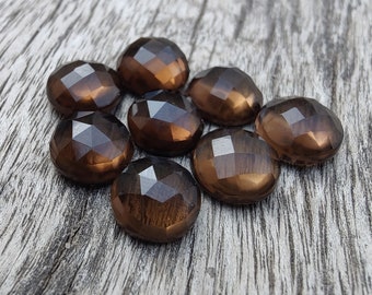 AAA+ Smoky Quartz Gemstone: Round Rose Cut, Calibrated