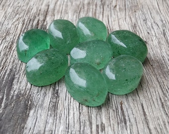 Green Strawberry Quartz Cabochon: AAA+ Quality Oval Gemstone