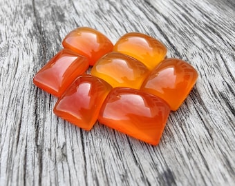 Natural Carnelian Rectangle Shape Cabochon Flat Back Calibrated AAA+ Quality Wholesale Gemstones, All Sizes Available