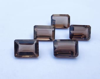 AAA+ Quality Natural Smoky Quartz Octagon Shape Faceted Cut: Calibrated Gemstone.