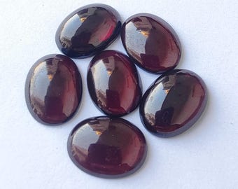 AAA + Qualität Natürlicher Roter Granat Oval Cabochon: Flache Rückseite kalibrierte Edelsteine.