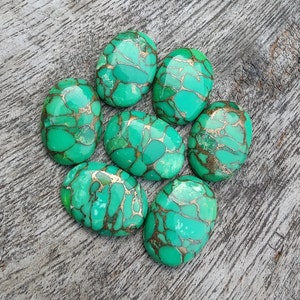 Pièce ronde en cuivre vert naturel turquoise pièce plate en