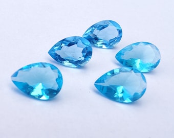 AAA+ Quality Blue Quartz Gemstone Pear Shape Teardrop Faceted cut Calibrated Gemstone.