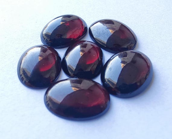 AAA+ Red Garnet Oval Cabochon: Calibrated Gemstones