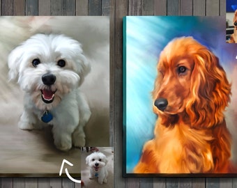 Pet portrait, custom, digital download