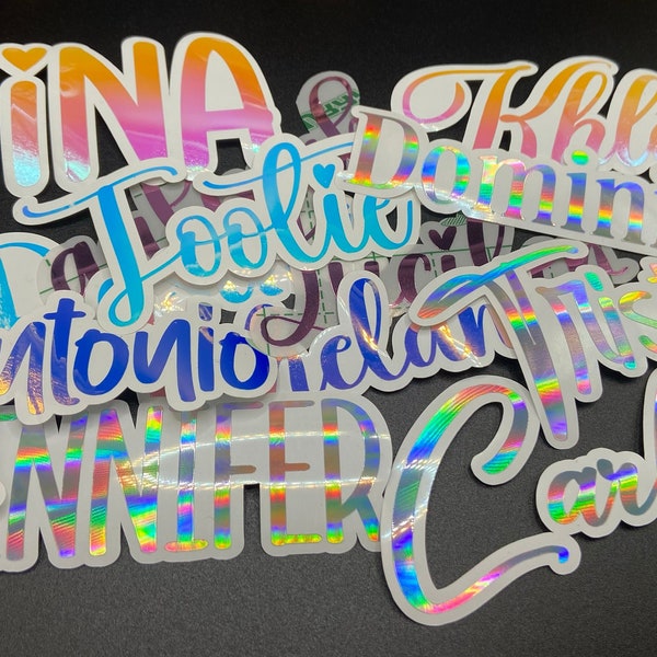 Vinyl Name Sticker Etsy