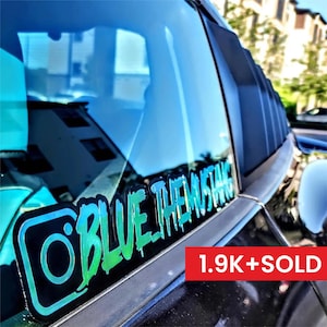 Personalized Instagram Username Handle Vinyl Decal | Holographic | Car Window Personalized IG Username Drift Sticker Waterproof
