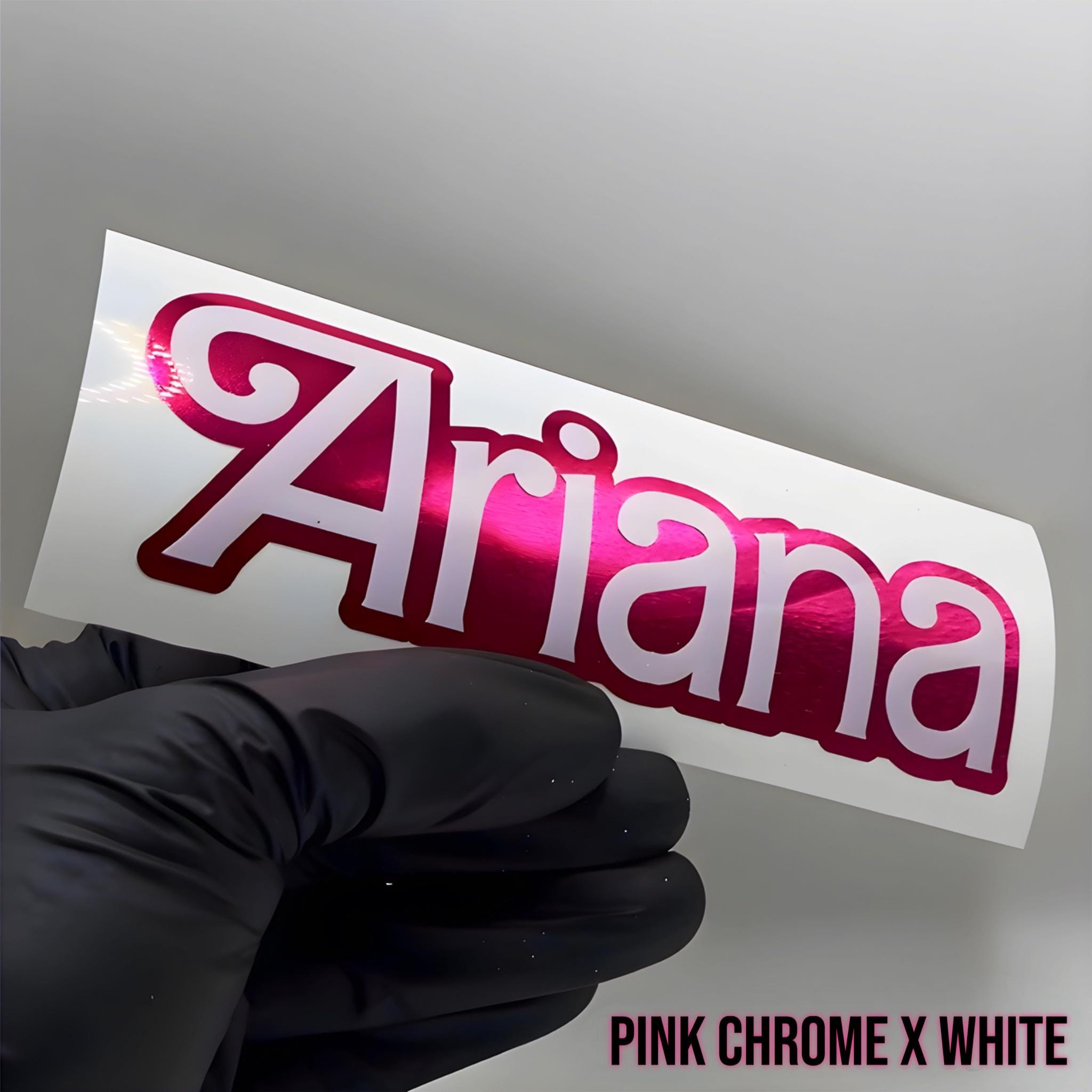 Create Your Own Color Combo | Themed Personalized Vinyl Name Decal, Name Sticker, Stanley, Car, Waterproof, 90s, Pink, Y2K, Retro, Doll