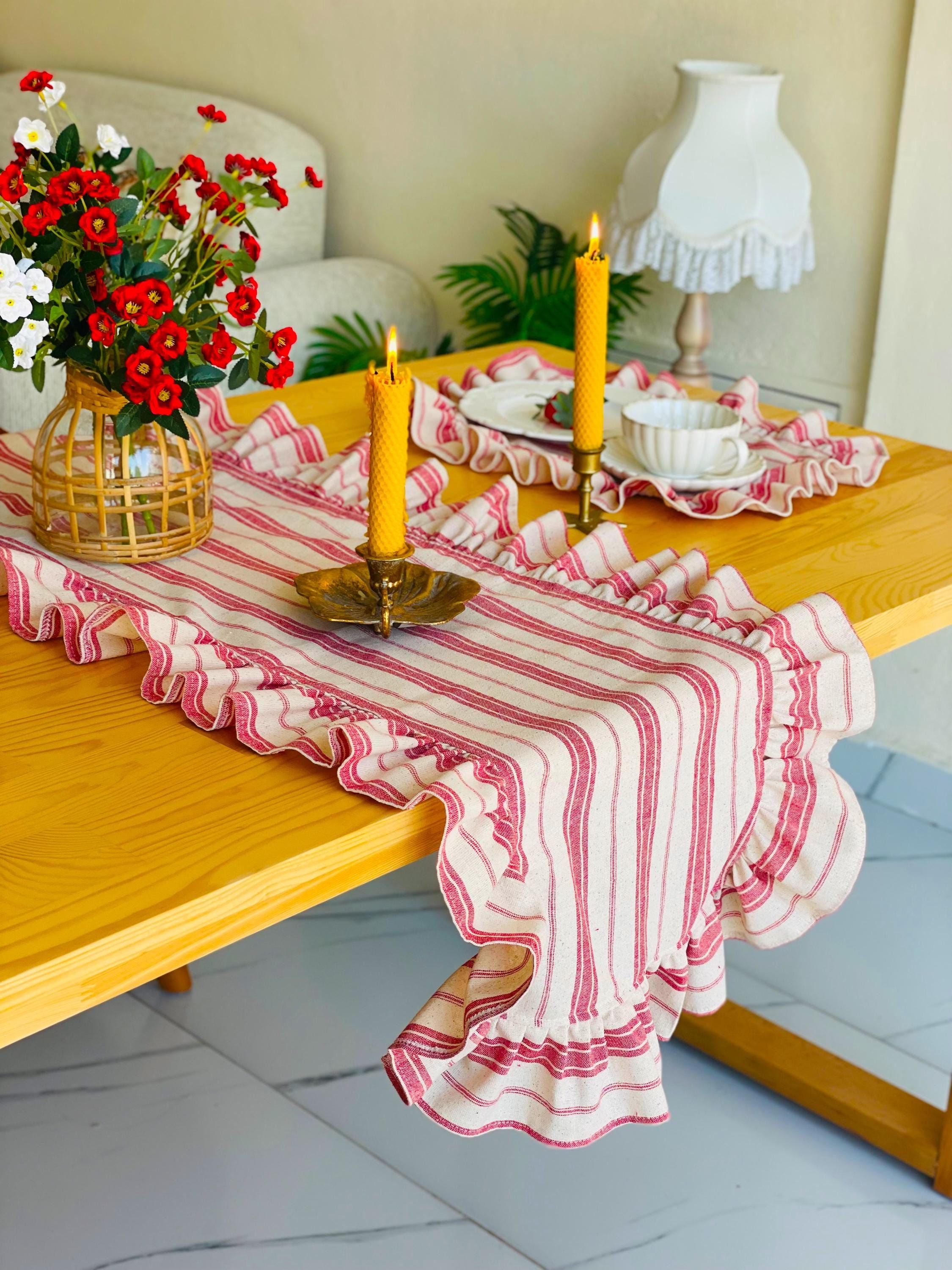 Red Ric Rac Table Runner Red Dining Table Runner