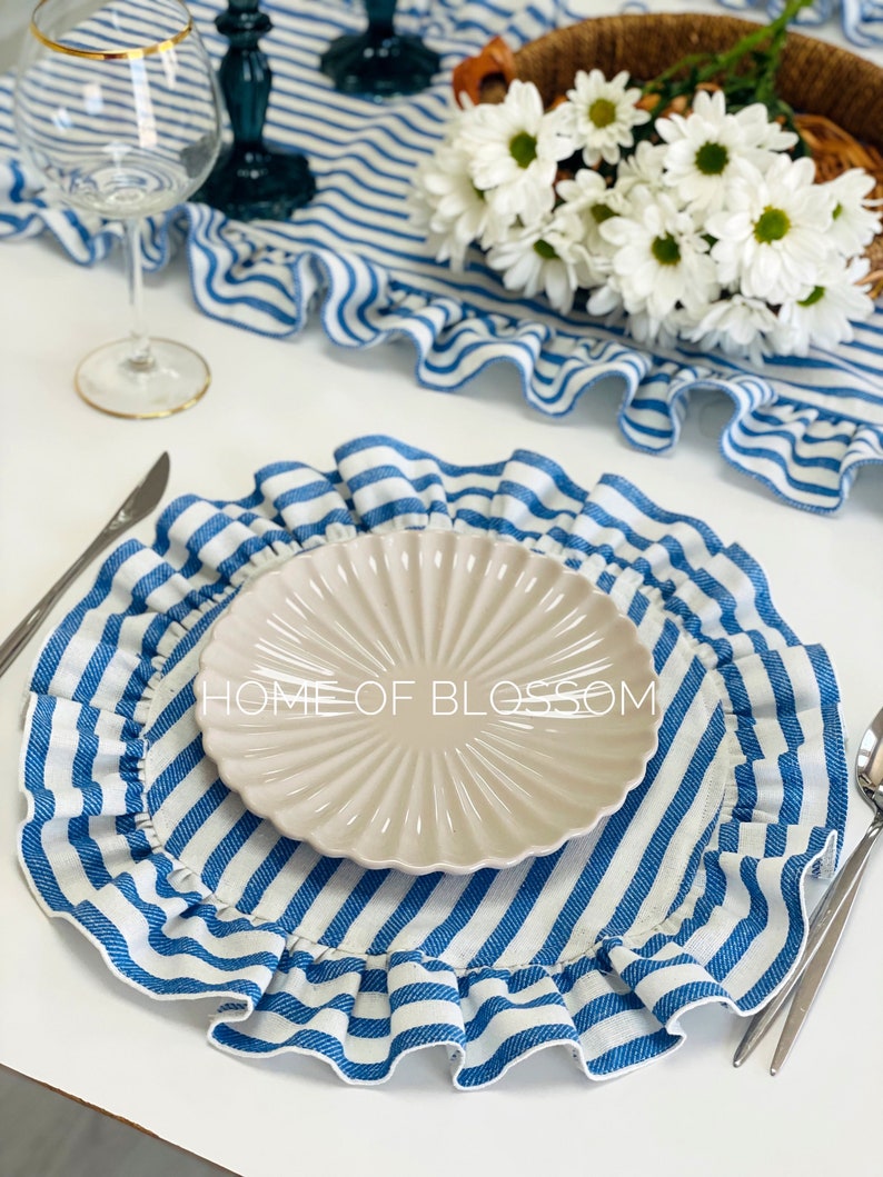 Stuart Blue Stripe Placemat Set of 2 main image 0