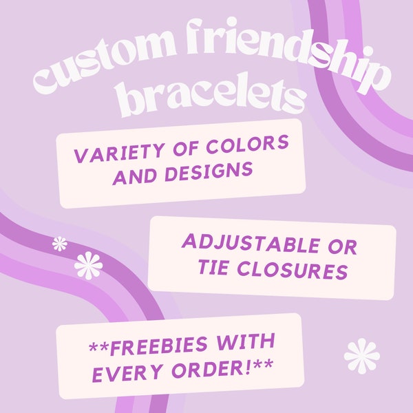 Custom VSCO Aesthetic Friendship Bracelet with Adjustable Tie Closure