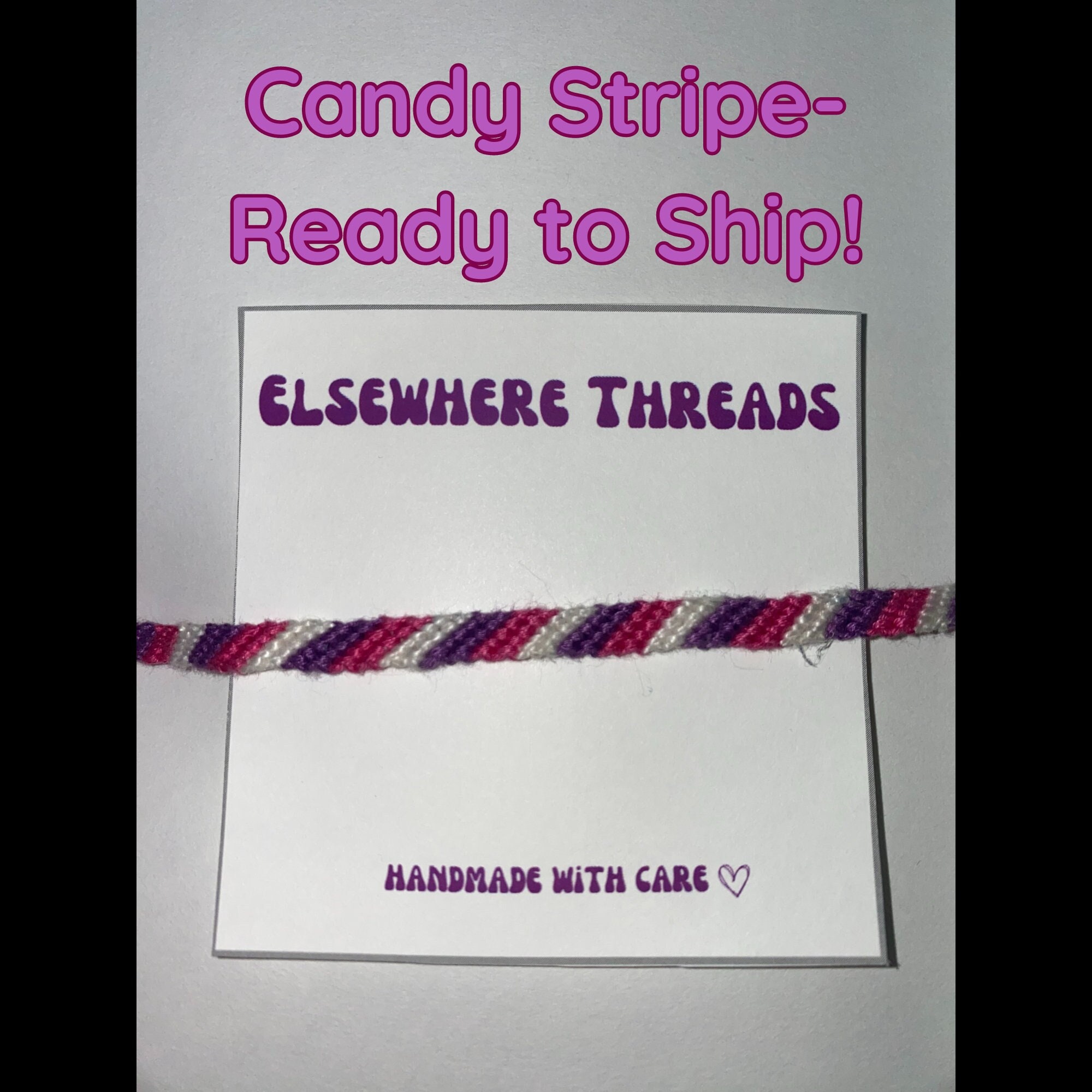 Alternating Candy Stripe Friendship Bracelet Tutorial [CC] - YouTube