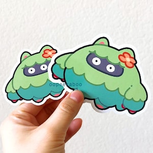 Adesivo ispirato Wumpo Botan Palworld, supporto Wumpo verde per amici kawaii, arte kindle per laptop in vinile fustellato, graziosi regali fatti a mano