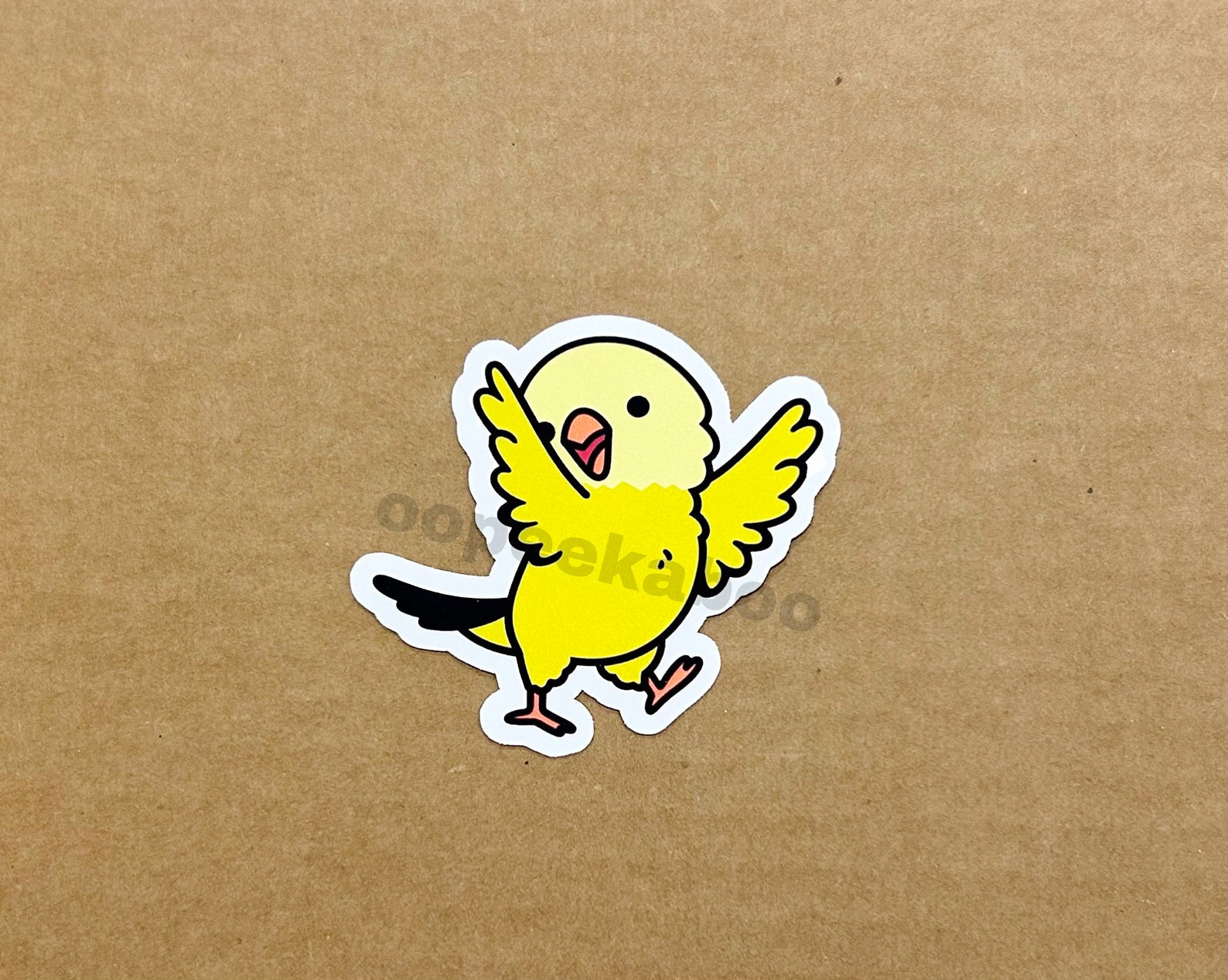 Cute Dancing Parrot Sticker, for Parrot Lover Gift, Handmade Vinyl ...