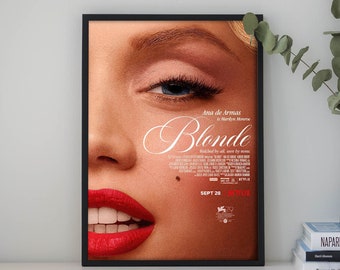 Affiche de film blonde, impression d'affiche sur toile, art mural de film classique pour décoration de chambre, excellent cadeau à offrir