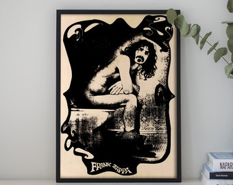 Affiche Frank zappa sur les toilettes, Décoration de chambre, Cadeaux pour lui/elle, Impression d'art