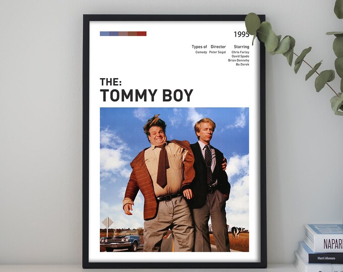 Tommy Boy Movie Custom Poster, Classic Film Posters, Vintage Movie Poster, Personalized Movie Posters, HD Poster Print