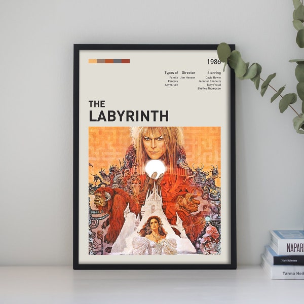 Labyrinth Custom Film Posters, Personalized Movie Posters, Classic Movie Posters, Minimalist Poster, Retro film, Art Posters, Wall Decor