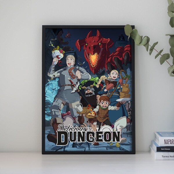 Delicious in Dungeon Movie poster | Vintage Retro Art Print | Wall Art Print |Home decor