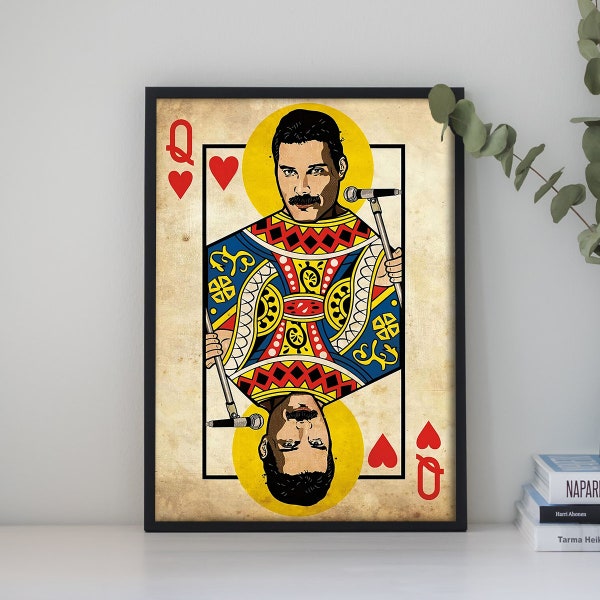 Freddie Mercury Queen Poster Print, Room Decor, Gifts for Him/Her, Art Print
