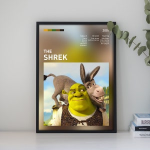 Shrek animation Customized posters, Personalized movie posters, Classic movie posters, Film printmaking, Art posters, Wall decorations