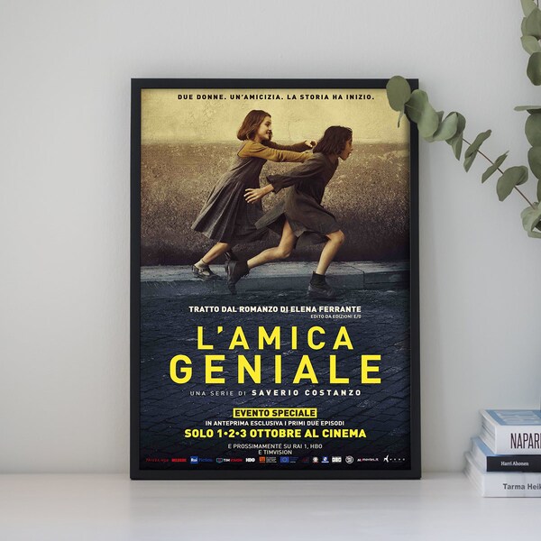 L'amica geniale Affiche de film, impression d'affiche sur toile, art mural de film classique pour décoration de chambre, excellent cadeau à offrir