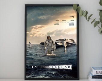 Interstellar Movie Poster, Classic Film Posters, Personalized Movie Posters, Canvas Print, Wall decor