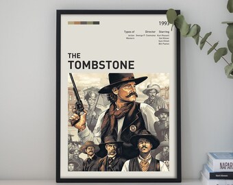 Tombstone Custom Poster, Classic Film Posters, Vintage Movie Poster, Personalized Movie Posters, HD Poster, Canvas Print, Wall decor