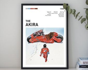 Affiches personnalisées d'Akira, Posters de films personnalisés, Posters de films classiques, Affiche minimaliste, Film rétro, Posters d'art, Décorations murales