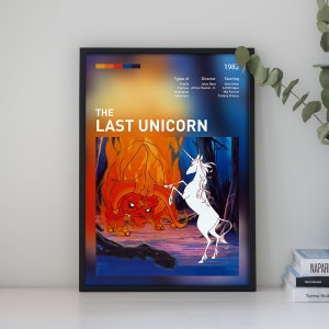 The Last Unicorn Custom Poster, Classic Film Posters, Vintage Movie Poster, Personalized Movie Posters, HD Poster, Canvas Print, Wall decor