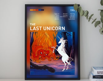 The Last Unicorn Custom Poster, Classic Film Posters, Vintage Movie Poster, Personalized Movie Posters, HD Poster, Canvas Print, Wall decor