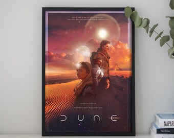 Affiche du film Dune | impression d'art rétro vintage | Impression d'art mural | Décoration d'intérieur