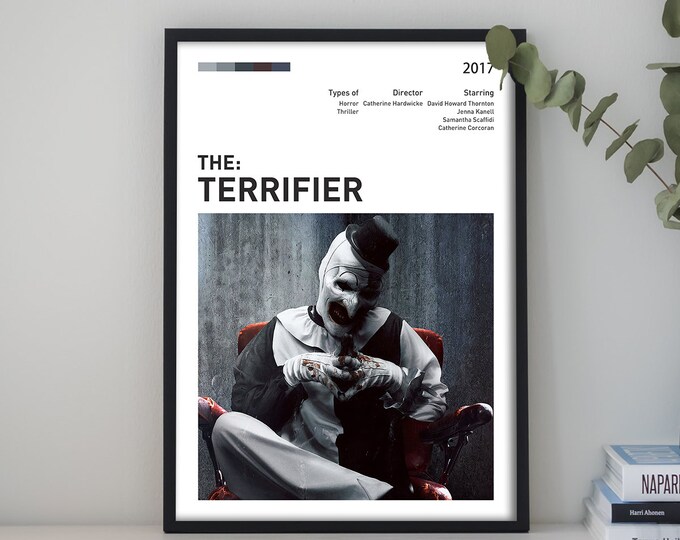 Terrifier Movie Custom Poster, Classic Film Posters, Vintage Movie Poster, Personalized Movie Posters, HD Poster, Canvas Print