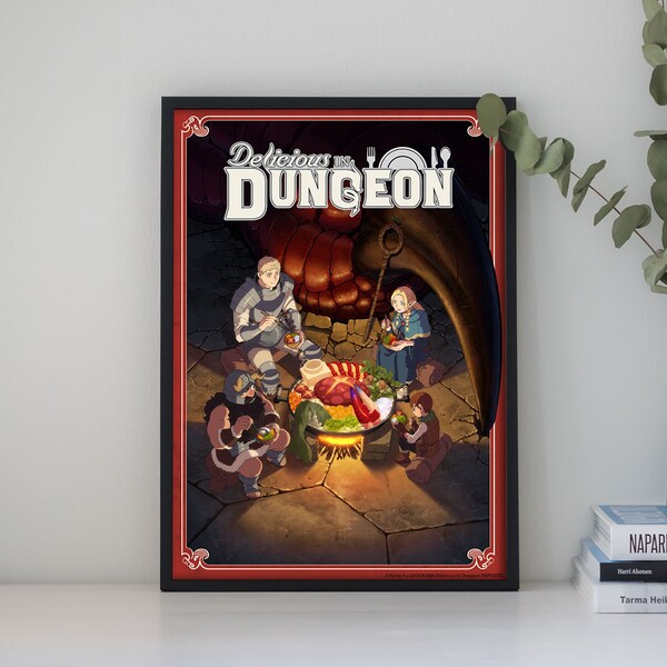 Delicious in Dungeon Movie poster Print, Room Decor, Movie Art, Gifts for Him/Her, Movie Print, Art Print