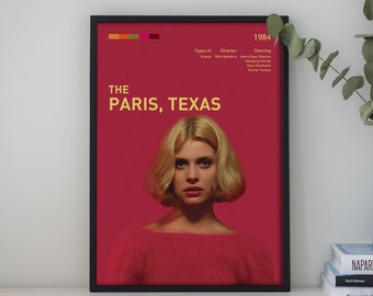 Affiche de film Paris, Texas (1984), affiches de films classiques, affiches de films personnalisées, impression sur toile, décoration murale