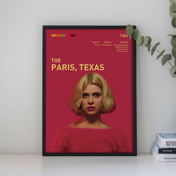 Paris, Texas (1984) Movie Poster, Classic Film Posters, Personalized Movie Posters, Canvas Print, Wall decor