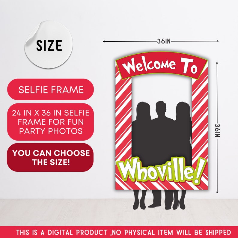 Welcome to Whoville Selfie Frame, Whoville Prop, Christmas Photo Booth ...