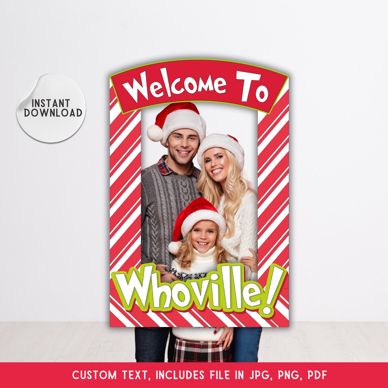Welcome to Whoville Selfie Frame, Whoville Prop, Christmas Photo Booth ...