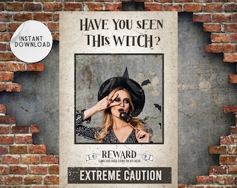 Have You Seen This Witch Photo Booth Prop Wanted Poster - Etsy Canada